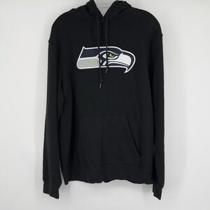 Seattle Seahawks Hoodie New Era NFL Black Pullover Sweatshirt Men's Large Logo